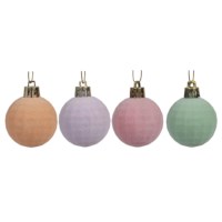 Kerstbal | Doorsnee 4 cm | Pastel | 12 stuks