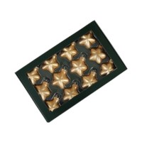 Kerstboom hangers | Ster |  Goud | 12 stuks