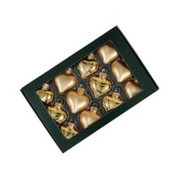 Kerstboom hangers | Hart |  Goud | 12 stuks