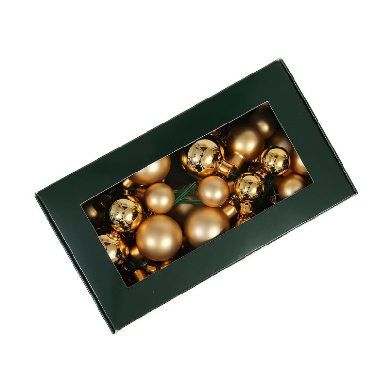 Decoratie balletjes op draad | Goud |  6 x 6 stuks