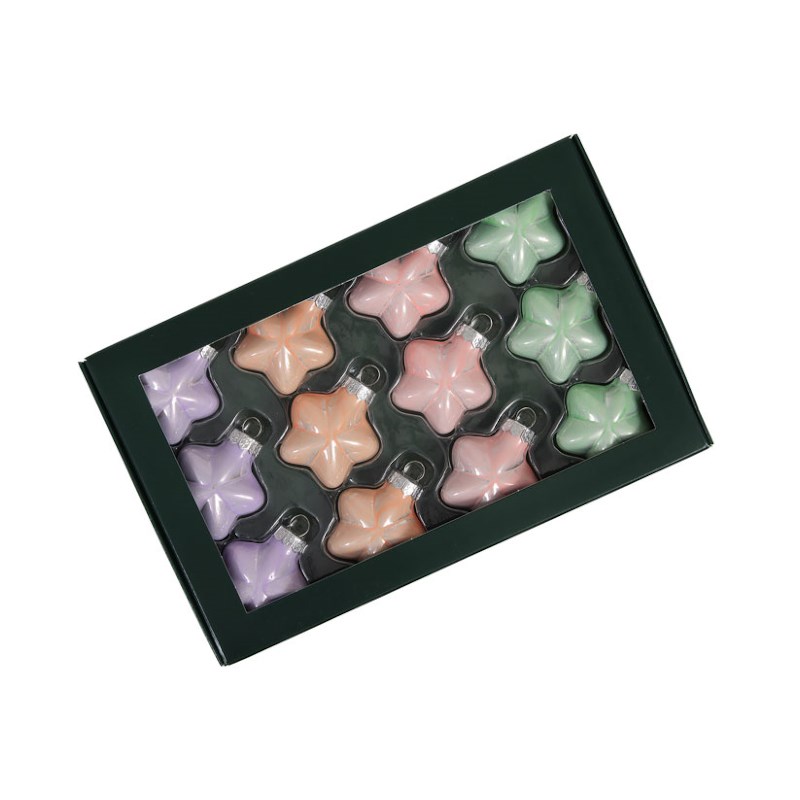 Kerstboom hangers | Ster | Pastel | Ø 4 cm | 12 stuks