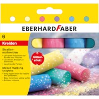 Stoepkrijt | Eberhard Faber | 6 stuks | Glitter