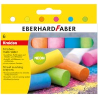 Stoepkrijt | Eberhard Faber | 6 stuks | Neon