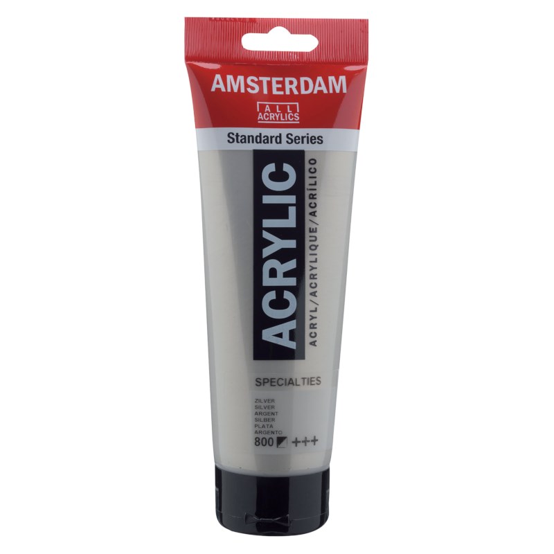 Acrylverf | Amsterdam standard |  Zilver 800 | 250 ml