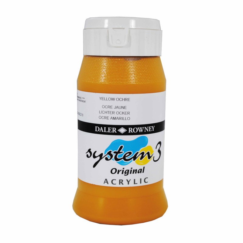 Acrylverf | Daler Rowney | Yellow ochre 663 | System 3 | 500 ml 