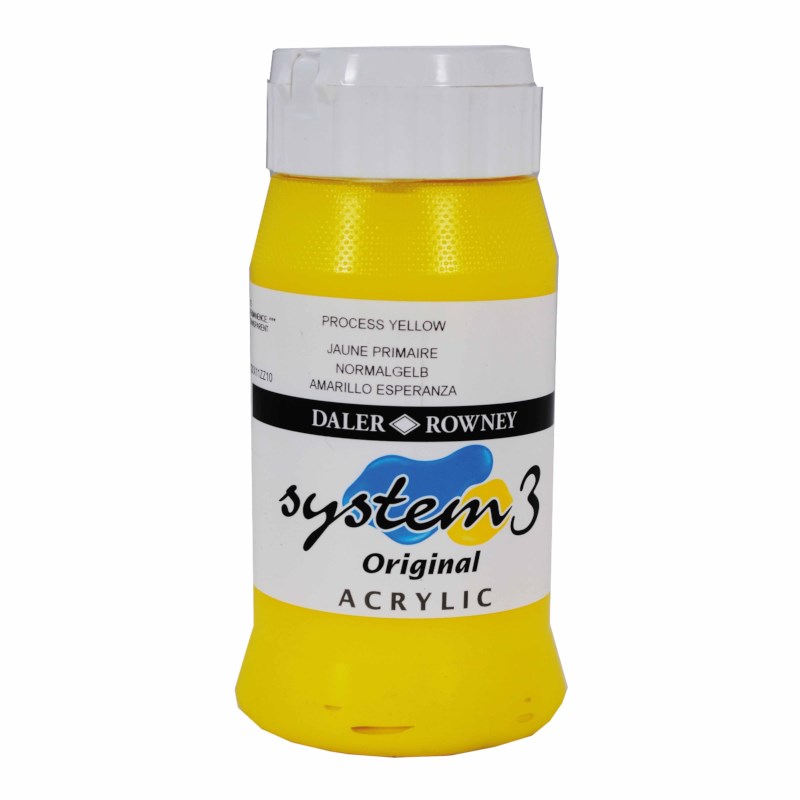 Acrylverf | Daler Rowney | Process yellow 675 | System 3 | 500 ml 