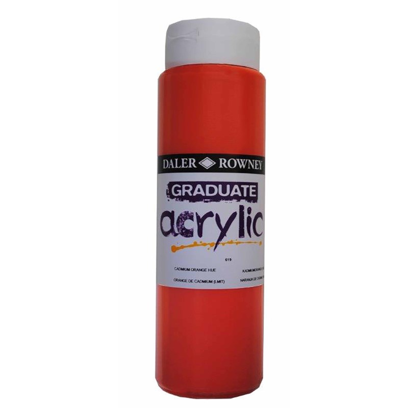 Acrylverf | Daler Rowney | Cadmium Orange (Heu) 619 | Graduate | 500 ml 