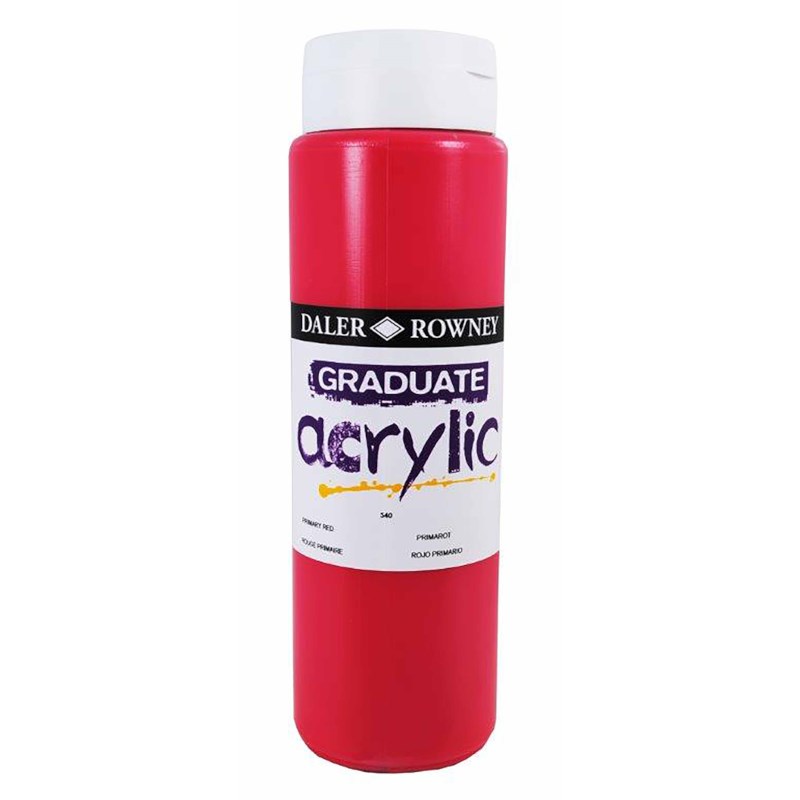 Acrylverf | Daler Rowney | Primary Red 540 | Graduate | 500 ml 