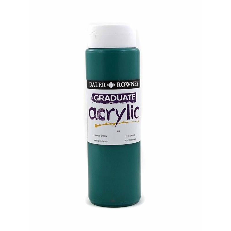 Acrylverf | Daler Rowney | Phthalo Green 386 | Graduate | 500 ml