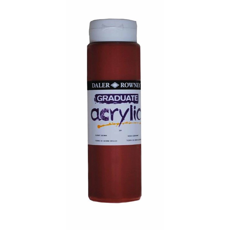 Acrylverf | Daler Rowney | Burnt Sienna 201 | Graduate | 500 ml 