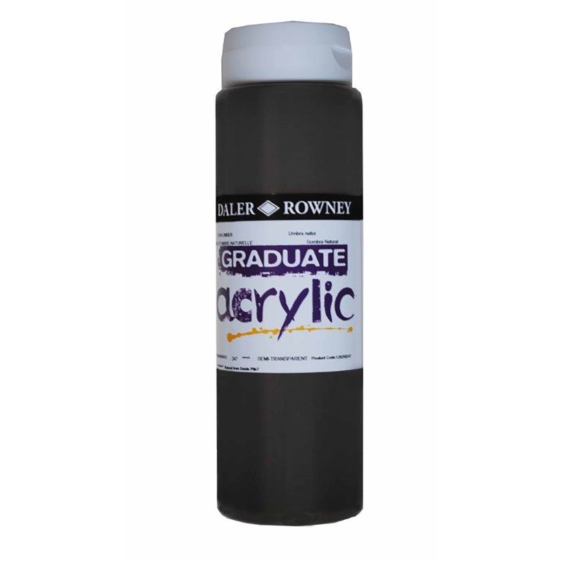 Acrylverf | Daler Rowney | Raw Umber 247 | Graduate | 500 ml 