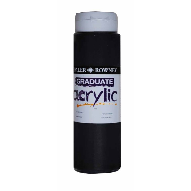 Acrylverf | Daler Rowney | Pearl Black 032 | Graduate | 500 ml 