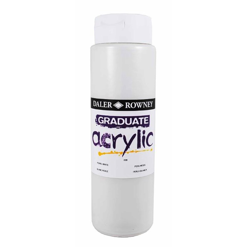 Acrylverf | Daler Rowney | Pearl White 020 | Graduate | 500 ml 