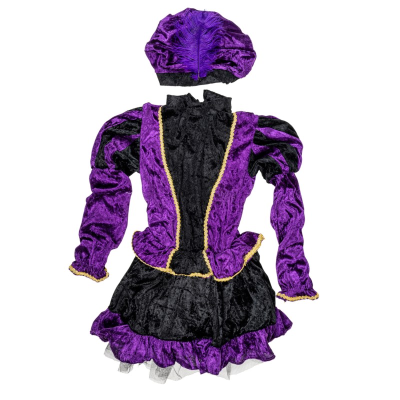 Verkleedkleding | Pietenjurk | Paars | maat 128