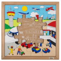 Verkeer - vliegtuig | Educo | Legpuzzel | 16 puzzelstukken | REISTIJD.
