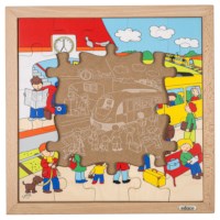 Verkeer - trein | Educo | Legpuzzel | 25 puzzelstukken | REISTIJD.