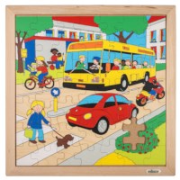 Verkeer - bus | Educo | Legpuzzel | 49 puzzelstukken | REISTIJD.