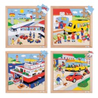 Verkeer - bundelpakket | Educo | Legpuzzel | 4 puzzels | REISTIJD.
