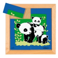 Moeder en jong - panda | Educo | Legpuzzel | 8 puzzelstukken | DIERENVRIEND.