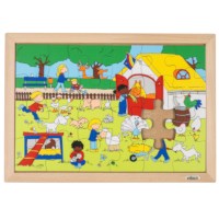 Kinderen - kinderboerderij | Educo | Legpuzzel | 24 puzzelstukken | HUMMEL.