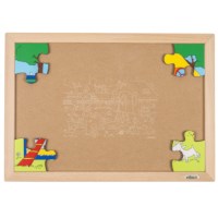 Kinderen - kinderboerderij | Educo | Legpuzzel | 24 puzzelstukken | HUMMEL.