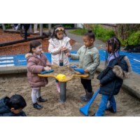 Hark - lang - blauw | Educo | Zandmateriaal | BUITENBOEL.