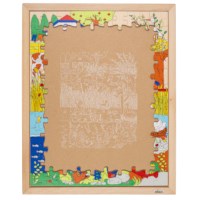 Boven en onder - het meer | Educo | Legpuzzel | 120 puzzelstukken | ONDERSTEBOVEN.