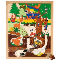 Boven en onder - het bos | Educo | Legpuzzel | 120 puzzelstukken | ONDERSTEBOVEN.