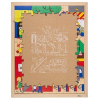 Boven en onder - de stad | Educo | Legpuzzel | 120 puzzelstukken | ONDERSTEBOVEN.