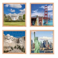 Amerika - bundelpakket | Educo | Legpuzzel | 4 puzzels | TREKPLEISTER.
