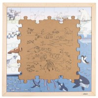 Leefgebieden - poolstreken | Educo | Legpuzzel | 49 puzzelstukken | NATUURLIJK.