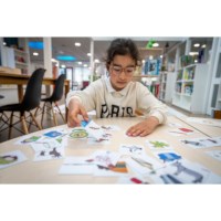 Combineer de 3 plaatjes | Educo | Spelkist | WOORDLINK.