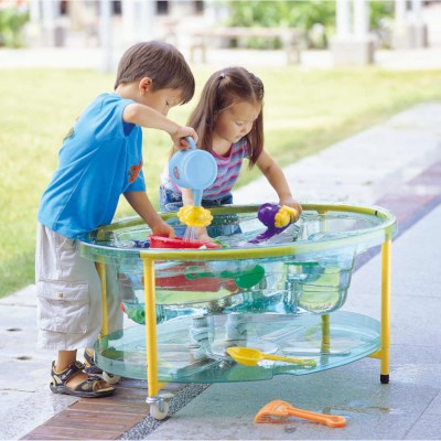 Nick Zand & Water Picknicktafel, Parasol, Bruin, 95x97x48 cm