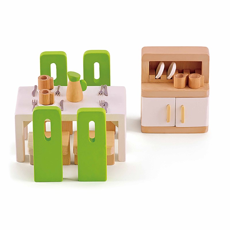 Poppenhuis inrichting | HAPE | eetkamer