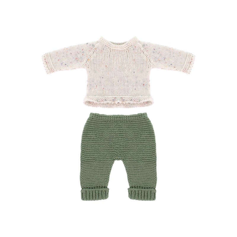 Pakje gebreid | Voor poppen van 32 cm | Groen