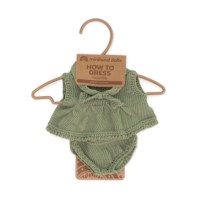 Jurk met haarband | Voor poppen van 21 cm