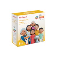 Poppenfiguurtjes familie | Miniland | Cartoon | 8-delig