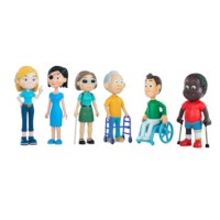 Poppenfiguurtjes handicaps | Miniland | Cartoon | 6-delig
