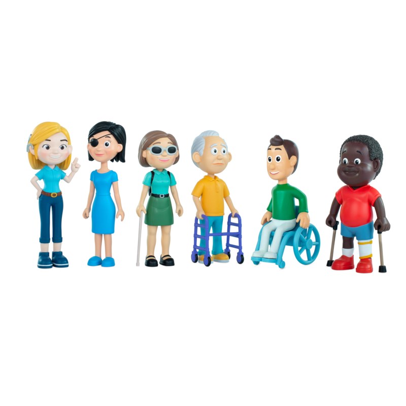 Poppenfiguurtjes handicaps | Miniland | Cartoon | 6-delig