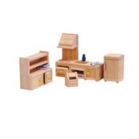 Poppenhuis - keuken | Educo | Speelset | Meubels | 6-delig | POPUP.