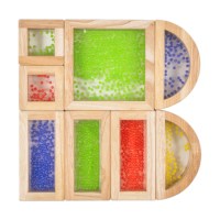 Sensorische blokken | Met kralen | 8-delig