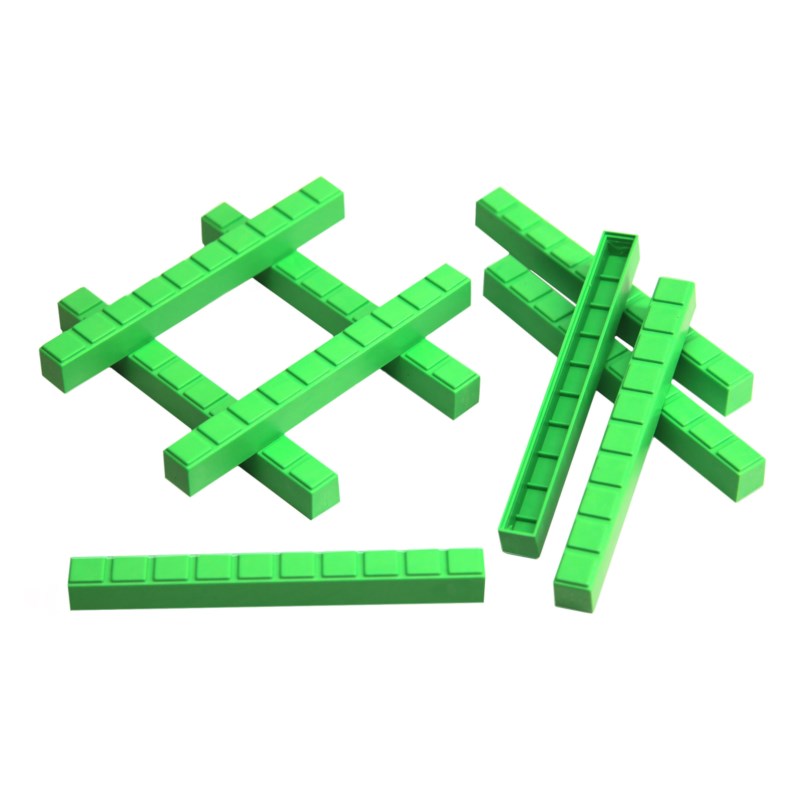 Tienstaven groen | Wissner | MAB materiaal | 50 stuks