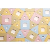 Magnetische bouwblokken | Polydron | Pastel | 48-delig