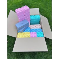 Bouwblokken XL | Blubloxx | Gerecycled | 55-delig