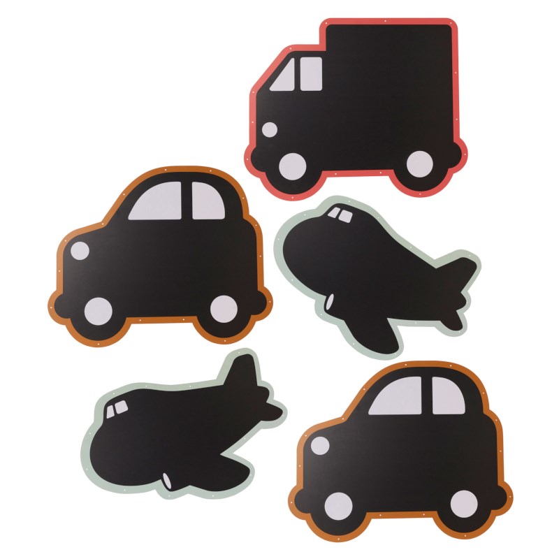 Krijtborden voertuigen | Set à 5 stuks