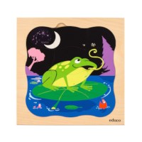 Groei - kikker | Educo | Lagenpuzzel | 31 puzzelstukken | GROEIGEHEIM.