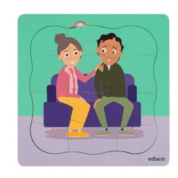 Levensfase - ouder worden | Educo | Lagenpuzzel | 31 puzzelstukken | LEVENSLOOP.