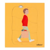 Evolutie - mens | Educo | Lagenpuzzel | 24 puzzelstukken | LEVENSLOOP.