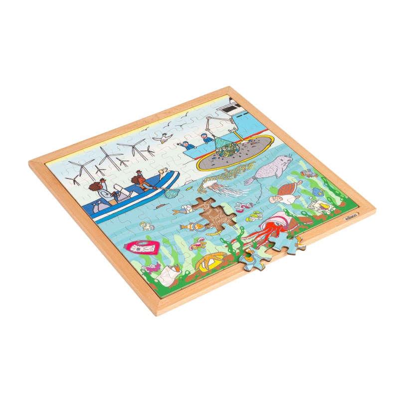 Klimaat - plastic soep | Educo | Legpuzzel | 100 puzzelstukken | NATUURLIJK.