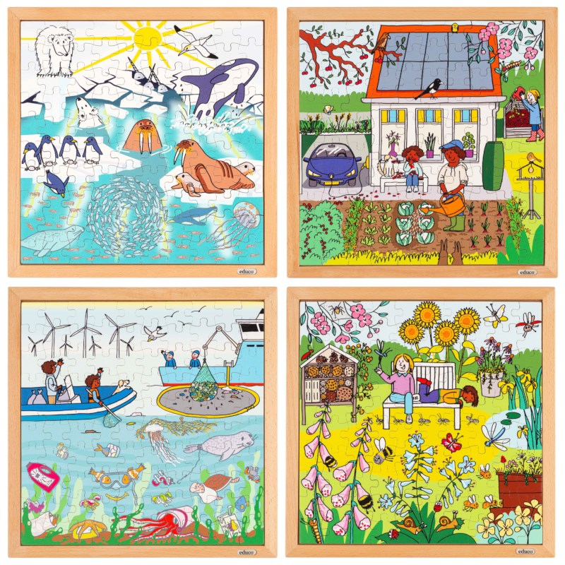 Klimaat - bundelpakket | Educo | Legpuzzel | 4 puzzels | NATUURLIJK.
